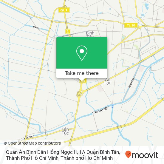Bản đồ Quán Ăn Bình Dân Hồng Ngọc II, 1A Quận Bình Tân, Thành Phố Hồ Chí Minh