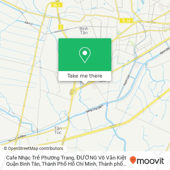 Bản đồ Cafe Nhạc Trẻ Phương Trang, ĐƯỜNG Võ Văn Kiệt Quận Bình Tân, Thành Phố Hồ Chí Minh