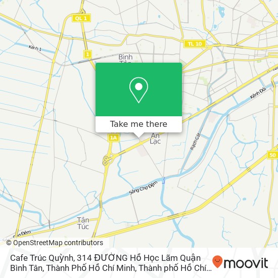 Bản đồ Cafe Trúc Quỳnh, 314 ĐƯỜNG Hồ Học Lãm Quận Bình Tân, Thành Phố Hồ Chí Minh