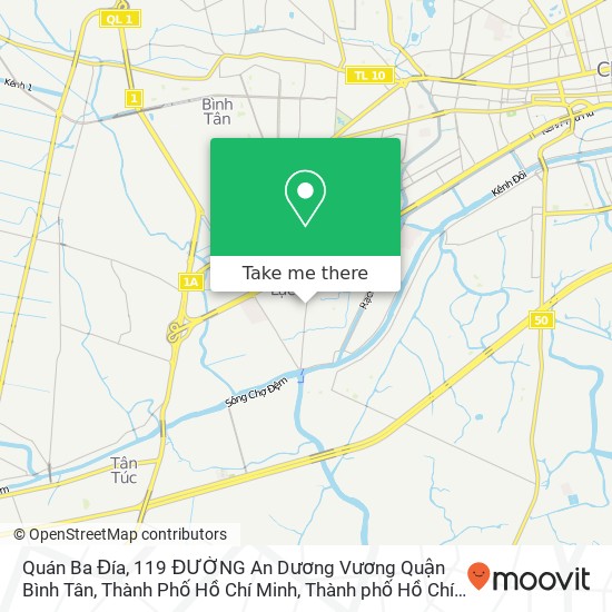 Bản đồ Quán Ba Đía, 119 ĐƯỜNG An Dương Vương Quận Bình Tân, Thành Phố Hồ Chí Minh