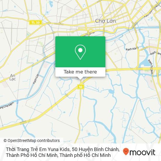 Bản đồ Thời Trang Trẻ Em Yuna Kids, 50 Huyện Bình Chánh, Thành Phố Hồ Chí Minh