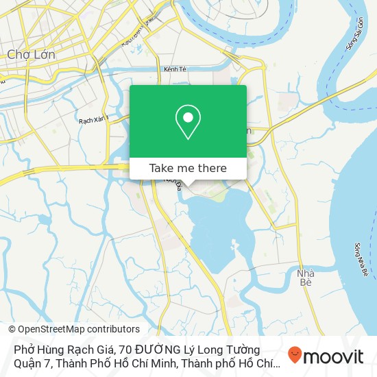 Bản đồ Phở Hùng Rạch Giá, 70 ĐƯỜNG Lý Long Tường Quận 7, Thành Phố Hồ Chí Minh