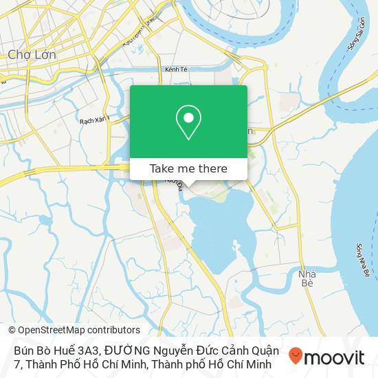 Bản đồ Bún Bò Huế 3A3, ĐƯỜNG Nguyễn Đức Cảnh Quận 7, Thành Phố Hồ Chí Minh