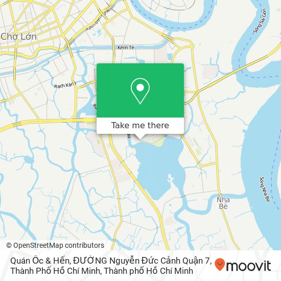 Bản đồ Quán Ốc & Hến, ĐƯỜNG Nguyễn Đức Cảnh Quận 7, Thành Phố Hồ Chí Minh