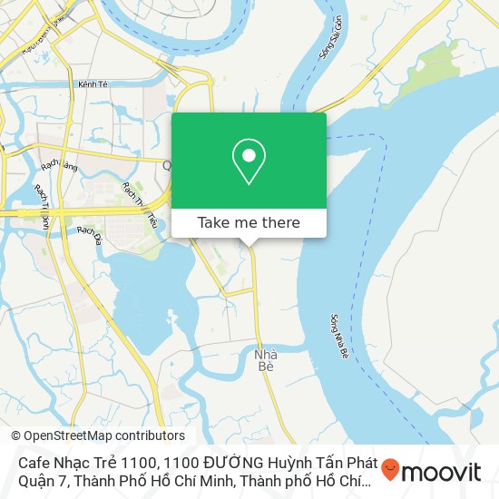 Bản đồ Cafe Nhạc Trẻ 1100, 1100 ĐƯỜNG Huỳnh Tấn Phát Quận 7, Thành Phố Hồ Chí Minh