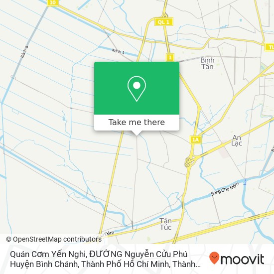 Bản đồ Quán Cơm Yến Nghi, ĐƯỜNG Nguyễn Cửu Phú Huyện Bình Chánh, Thành Phố Hồ Chí Minh