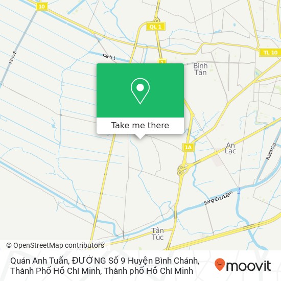 Bản đồ Quán Anh Tuấn, ĐƯỜNG Số 9 Huyện Bình Chánh, Thành Phố Hồ Chí Minh
