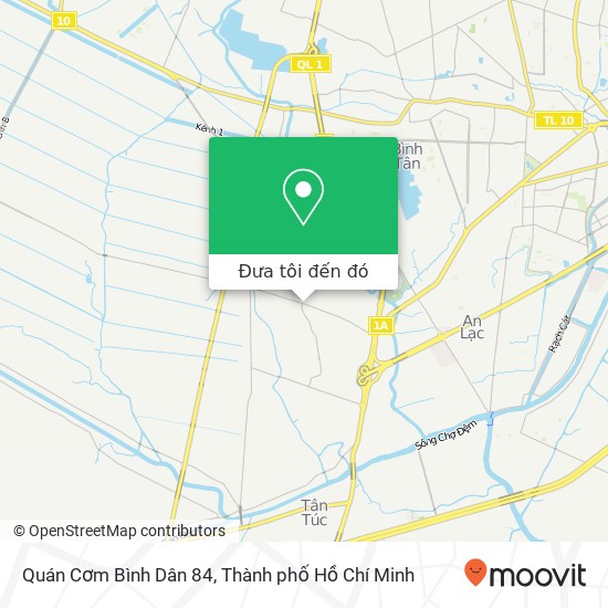 Bản đồ Quán Cơm Bình Dân 84, ĐƯỜNG Trần Đại Nghĩa Quận Bình Tân, Thành Phố Hồ Chí Minh
