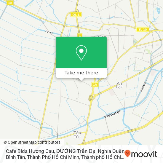 Bản đồ Cafe Bida Hương Cau, ĐƯỜNG Trần Đại Nghĩa Quận Bình Tân, Thành Phố Hồ Chí Minh