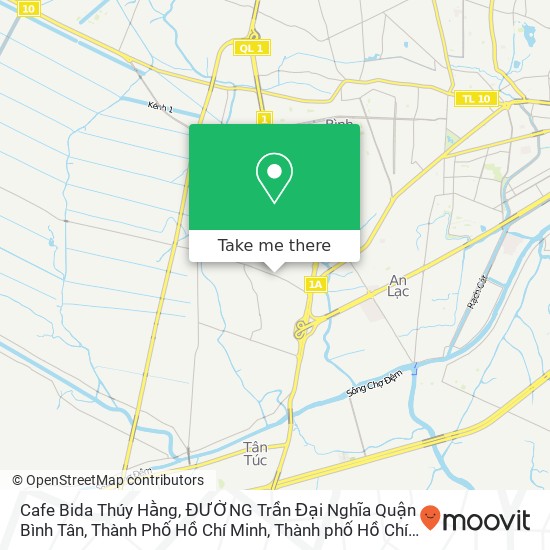 Bản đồ Cafe Bida Thúy Hằng, ĐƯỜNG Trần Đại Nghĩa Quận Bình Tân, Thành Phố Hồ Chí Minh
