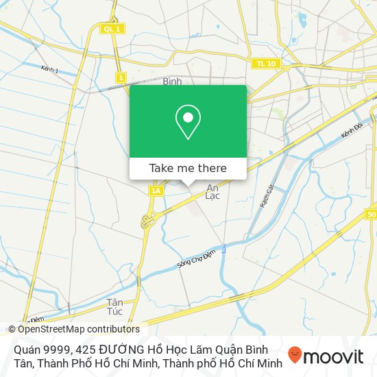Bản đồ Quán 9999, 425 ĐƯỜNG Hồ Học Lãm Quận Bình Tân, Thành Phố Hồ Chí Minh