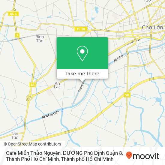 Bản đồ Cafe Miền Thảo Nguyên, ĐƯỜNG Phú Định Quận 8, Thành Phố Hồ Chí Minh