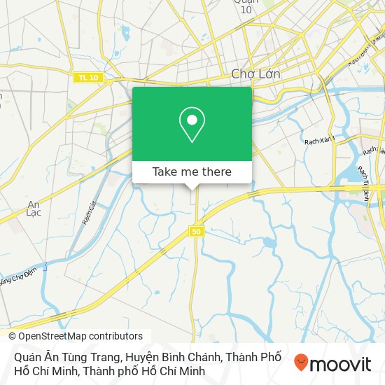 Bản đồ Quán Ăn Tùng Trang, Huyện Bình Chánh, Thành Phố Hồ Chí Minh