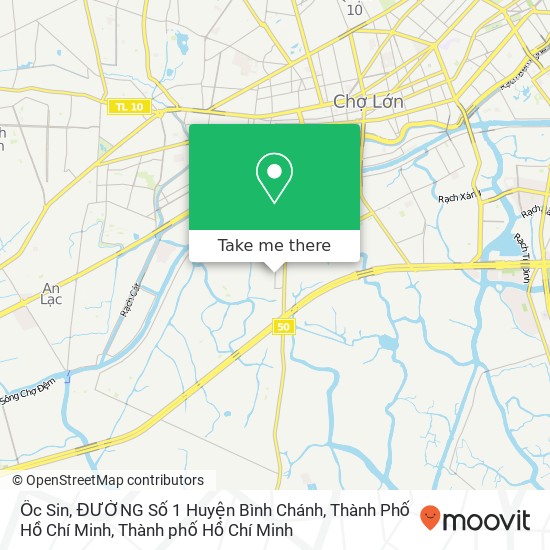 Bản đồ Ốc Sin, ĐƯỜNG Số 1 Huyện Bình Chánh, Thành Phố Hồ Chí Minh