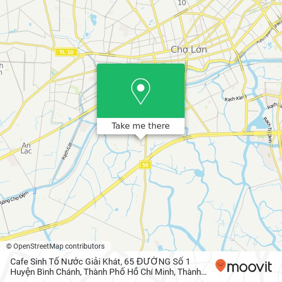 Bản đồ Cafe Sinh Tố Nước Giải Khát, 65 ĐƯỜNG Số 1 Huyện Bình Chánh, Thành Phố Hồ Chí Minh