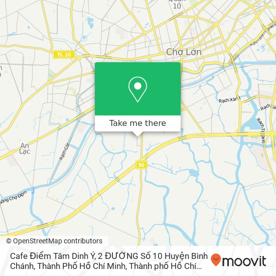 Bản đồ Cafe Điểm Tâm Dinh Ý, 2 ĐƯỜNG Số 10 Huyện Bình Chánh, Thành Phố Hồ Chí Minh
