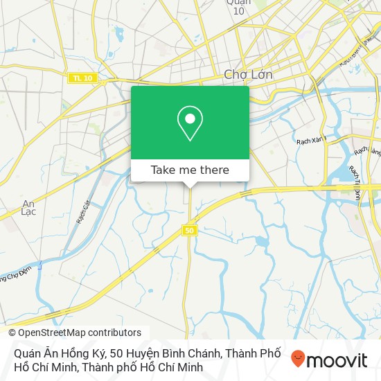 Bản đồ Quán Ăn Hồng Ký, 50 Huyện Bình Chánh, Thành Phố Hồ Chí Minh