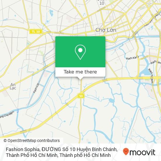 Bản đồ Fashion Sophia, ĐƯỜNG Số 10 Huyện Bình Chánh, Thành Phố Hồ Chí Minh