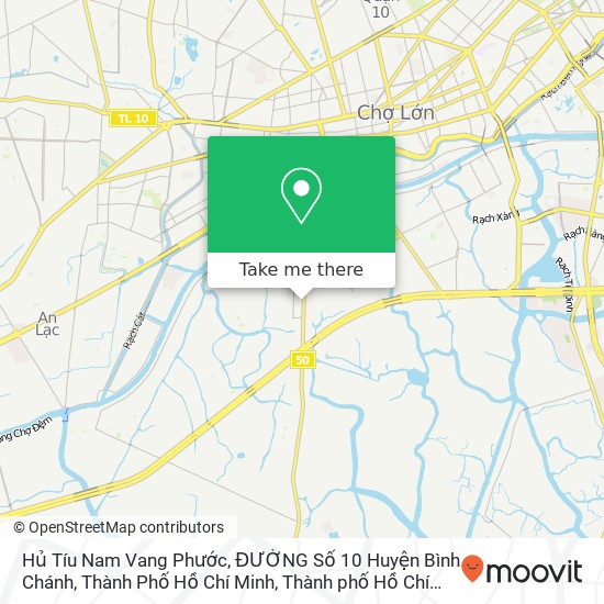 Bản đồ Hủ Tíu Nam Vang Phước, ĐƯỜNG Số 10 Huyện Bình Chánh, Thành Phố Hồ Chí Minh