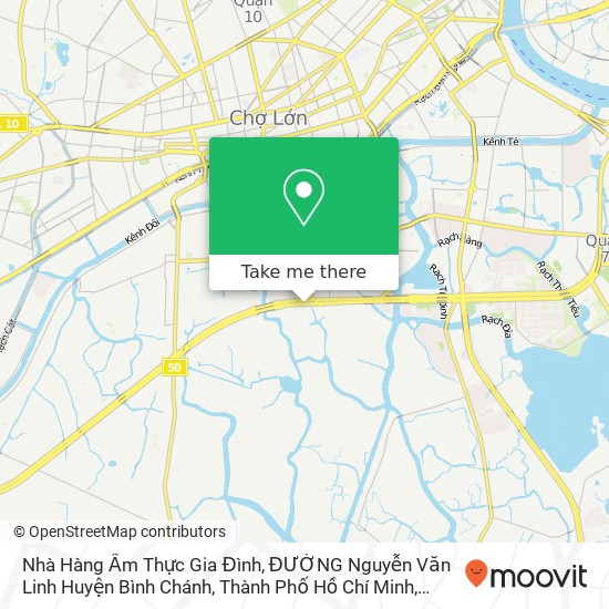 Bản đồ Nhà Hàng Ẩm Thực Gia Đình, ĐƯỜNG Nguyễn Văn Linh Huyện Bình Chánh, Thành Phố Hồ Chí Minh