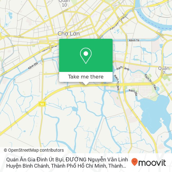 Bản đồ Quán Ăn Gia Đình Út Bụi, ĐƯỜNG Nguyễn Văn Linh Huyện Bình Chánh, Thành Phố Hồ Chí Minh