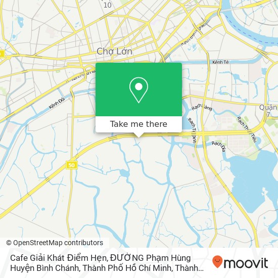 Bản đồ Cafe Giải Khát Điểm Hẹn, ĐƯỜNG Phạm Hùng Huyện Bình Chánh, Thành Phố Hồ Chí Minh