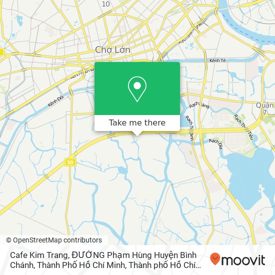 Bản đồ Cafe Kim Trang, ĐƯỜNG Phạm Hùng Huyện Bình Chánh, Thành Phố Hồ Chí Minh