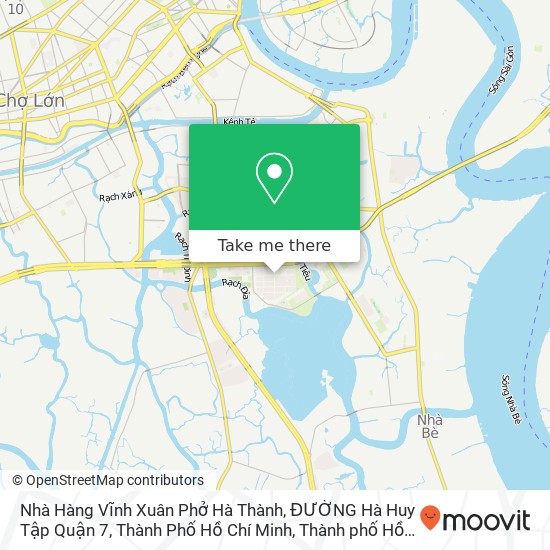 Bản đồ Nhà Hàng Vĩnh Xuân Phở Hà Thành, ĐƯỜNG Hà Huy Tập Quận 7, Thành Phố Hồ Chí Minh