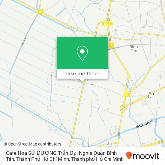 Bản đồ Cafe Hoa Sứ, ĐƯỜNG Trần Đại Nghĩa Quận Bình Tân, Thành Phố Hồ Chí Minh