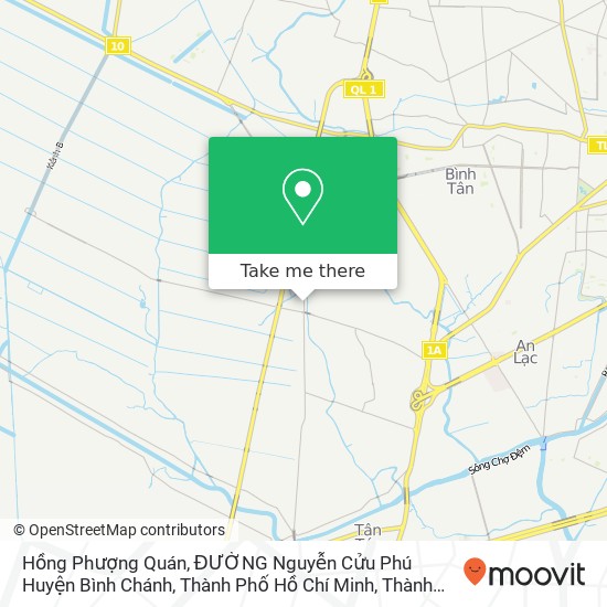 Bản đồ Hồng Phượng Quán, ĐƯỜNG Nguyễn Cửu Phú Huyện Bình Chánh, Thành Phố Hồ Chí Minh