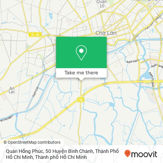 Bản đồ Quán Hồng Phúc, 50 Huyện Bình Chánh, Thành Phố Hồ Chí Minh