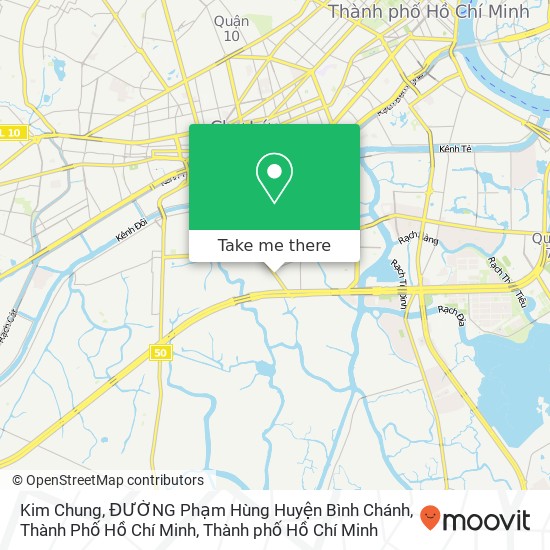 Bản đồ Kim Chung, ĐƯỜNG Phạm Hùng Huyện Bình Chánh, Thành Phố Hồ Chí Minh