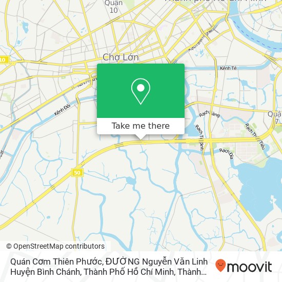 Bản đồ Quán Cơm Thiên Phước, ĐƯỜNG Nguyễn Văn Linh Huyện Bình Chánh, Thành Phố Hồ Chí Minh