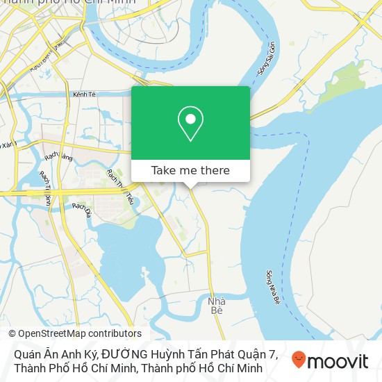 Bản đồ Quán Ăn Anh Ký, ĐƯỜNG Huỳnh Tấn Phát Quận 7, Thành Phố Hồ Chí Minh