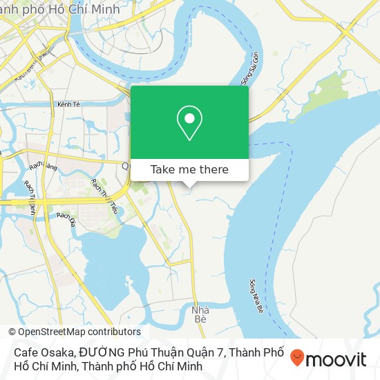 Bản đồ Cafe Osaka, ĐƯỜNG Phú Thuận Quận 7, Thành Phố Hồ Chí Minh