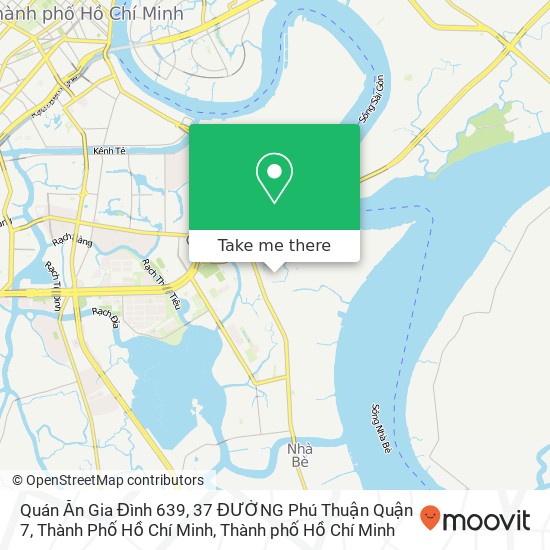 Bản đồ Quán Ăn Gia Đình 639, 37 ĐƯỜNG Phú Thuận Quận 7, Thành Phố Hồ Chí Minh
