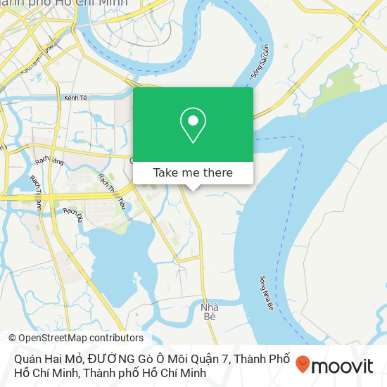 Bản đồ Quán Hai Mỏ, ĐƯỜNG Gò Ô Môi Quận 7, Thành Phố Hồ Chí Minh