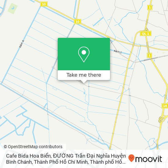Bản đồ Cafe Bida Hoa Biển, ĐƯỜNG Trần Đại Nghĩa Huyện Bình Chánh, Thành Phố Hồ Chí Minh