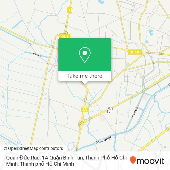 Bản đồ Quán Đức Râu, 1A Quận Bình Tân, Thành Phố Hồ Chí Minh