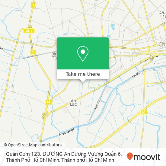 Bản đồ Quán Cơm 123, ĐƯỜNG An Dương Vương Quận 6, Thành Phố Hồ Chí Minh