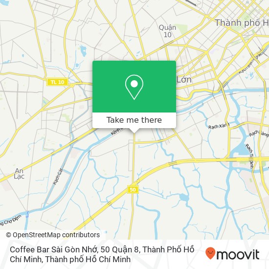 Bản đồ Coffee Bar Sài Gòn Nhớ, 50 Quận 8, Thành Phố Hồ Chí Minh
