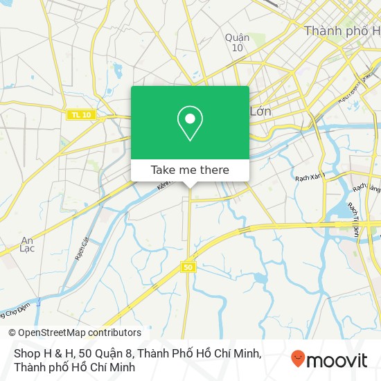 Bản đồ Shop H & H, 50 Quận 8, Thành Phố Hồ Chí Minh