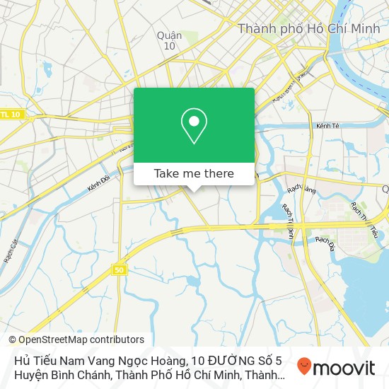 Bản đồ Hủ Tiếu Nam Vang Ngọc Hoàng, 10 ĐƯỜNG Số 5 Huyện Bình Chánh, Thành Phố Hồ Chí Minh