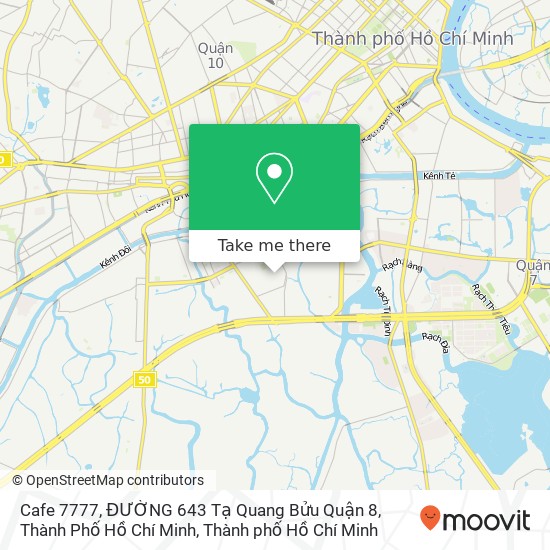 Bản đồ Cafe 7777, ĐƯỜNG 643 Tạ Quang Bửu Quận 8, Thành Phố Hồ Chí Minh