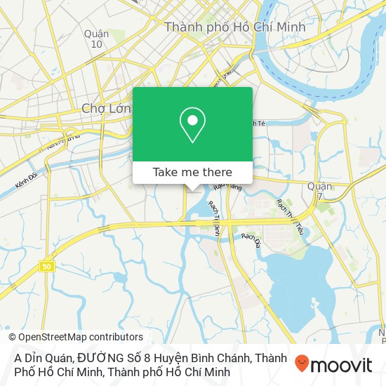 Bản đồ A Dỉn Quán, ĐƯỜNG Số 8 Huyện Bình Chánh, Thành Phố Hồ Chí Minh