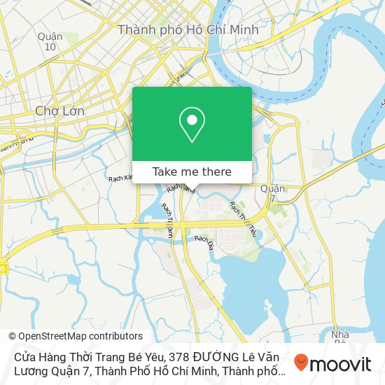 Bản đồ Cửa Hàng Thời Trang Bé Yêu, 378 ĐƯỜNG Lê Văn Lương Quận 7, Thành Phố Hồ Chí Minh