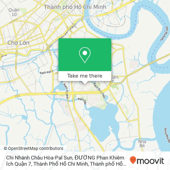 Bản đồ Chi Nhánh Châu Hòa-Pal Sun, ĐƯỜNG Phan Khiêm Ích Quận 7, Thành Phố Hồ Chí Minh