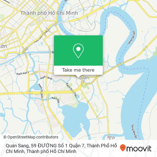 Bản đồ Quán Sang, 59 ĐƯỜNG Số 1 Quận 7, Thành Phố Hồ Chí Minh