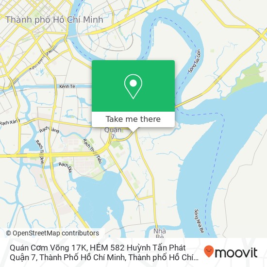 Bản đồ Quán Cơm Võng 17K, HẺM 582 Huỳnh Tấn Phát Quận 7, Thành Phố Hồ Chí Minh