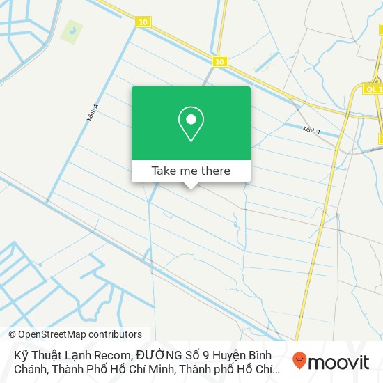 Bản đồ Kỹ Thuật Lạnh Recom, ĐƯỜNG Số 9 Huyện Bình Chánh, Thành Phố Hồ Chí Minh